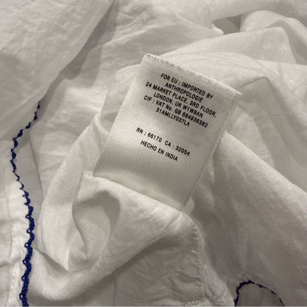 Anthropologie Moulinette Soeurs Embroidered Strapless Lidia linen dress size 2 - Picture 10 of 11